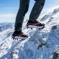 Crampons pliables YAMA à 12 dents, durables, anti-glace, en acier de 3 mm et TPU, imperméables, avec sac pour la sécurité en extérieur et l'escalade