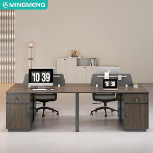 Ensemble bureau et chaise de bureau, postes de travail pour 4/6/8 personnes, cabines, bureau informatique moderne minimaliste - Product Image 4