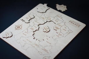 Produit en promotion : Carte magnétique en bois de la France - Product Image 4