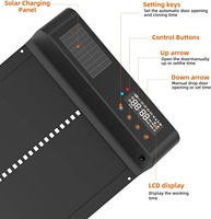 Porte de poulailler/pigeonnier intelligente SLS, commande par application, alimentation solaire, batterie lithium intégrée, anti-pincement, anti-prédateur, utilisation extérieure domestique