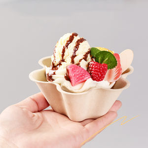 Venta al por mayor de Tazón de Pastel de Ensalada de Pulpa Desechable 180ml Tazón de Papel Mousse Paquete de Pastel Caja de Comida para Llevar Embalaje de Pastel con Tapa - Product Image 4