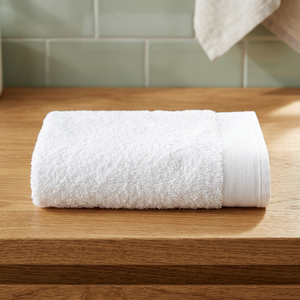 Serviette de toilette en coton blanc doux de haute qualité, écologique, à séchage rapide, tricotée, absorbante, de luxe, pour usage hôtelier, vente en gros, exportation - Product Image 3