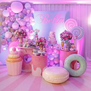 Decoración de Cumpleaños de Candy <span class=keywords><strong>Land</strong></span>, Suministros de Decoración, Donuts Pastel, Macarons, Helados <span class=keywords><strong>Gigantes</strong></span>, Decoración de Dulces - Product Image 5