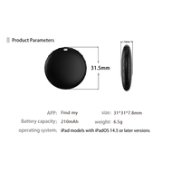 Etiqueta Antipérdida Portátil con GPS, Rastreador de Objetos Compatible con IOS Find My para Llaves, Mascotas, Equipaje, Auto, Cartera