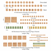 Tableau de comptage en bois pour enfants, jouet de décomposition des nombres à dix cases