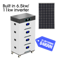 Kit complet de système de stockage d'énergie solaire 5Kw 6.5Kw 7Kw 7.5kw 11kw, kit de production d'énergie électrique hybride à panneaux solaires