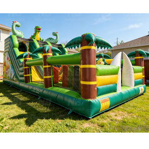 Tobogán Acuático Inflable Comercial con Forma de Dinosaurio, Combo de Brincolín Inflable para Exteriores, Castillo Inflable para Fiestas Infantiles y Parques de Diversiones - Product Image 2