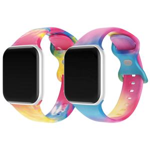 Bracelet de montre en silicone imprimé UV personnalisé OEM avec boucle papillon élastique, imprimé double face, pour Apple Watch 49 mm, 46 mm, 42 mm Ultra - Product Image 6