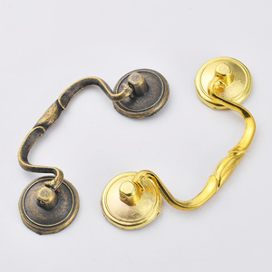European Style <b>Cabinet</b> Door Handle Antique Bronze <b>Gold</b> Zinc Alloy Bar Shape 80mm Hole Spacing Durable Furniture Hardware - Product Image 4