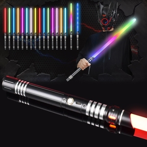 ZLangsports 2 pièces, nouvelle version améliorée, poignée en métal, 15 couleurs, 17 pixels lumineux, épées LED, cosplay, épée USB, jouet <span class=keywords><strong>sabre</strong></span> <span class=keywords><strong>laser</strong></span> - Product Image 4