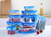 Boîte de stockage alimentaire en plastique écologique 600ML sans BPA avec serrure hermétique pour micro-ondes