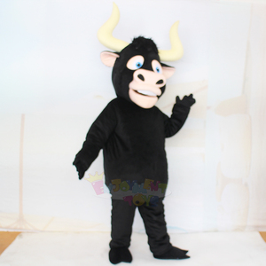 Costume da Mascotte Toro Nero Personalizzato di Alta Qualità, Personaggio Cartoonesco in Peluche per Eventi, Promozioni, Carnevale e Feste in Maschera - Product Image 4