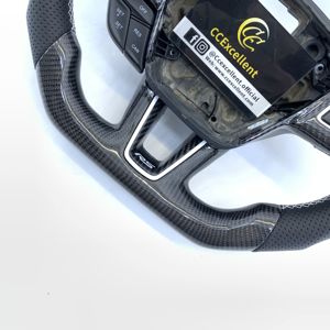 Volante de Fibra de Carbono Real para <span class=keywords><strong>Ford</strong></span> Focus MK3/MK3 <span class=keywords><strong>RS</strong></span>/MK3 ST/SE 2015 2016 2017 2018, en Oferta, Precio Bajo Profesional - Product Image 4