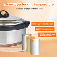 Vente flash : ensembles de casseroles isothermes, boîtes à lunch en acier inoxydable, ensembles de chauffe-plats pour buffet, ensembles de 4