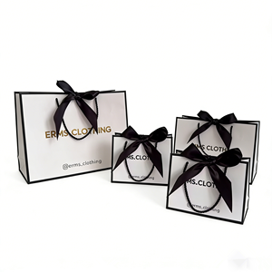 Bolsas de Papel Blancas de Lujo Personalizadas para Ropa, Bolsas de Regalo con Asas para Compras - Product Image 3