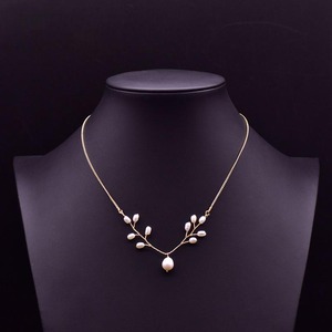 Collar de Perlas de Vidrio Pulido Natural de Colores, Elegante Regalo de Aniversario, Cobre Puro, Duradero, Antideslustre - Product Image 1