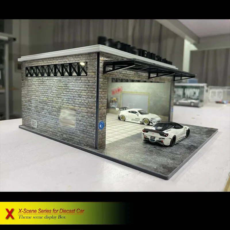 1:18 Simulatie Parkeerplaats Model Ondergrondse Garage Live Display Auto Model Opbergdoos Stofdichte Speelgoed Auto Locker