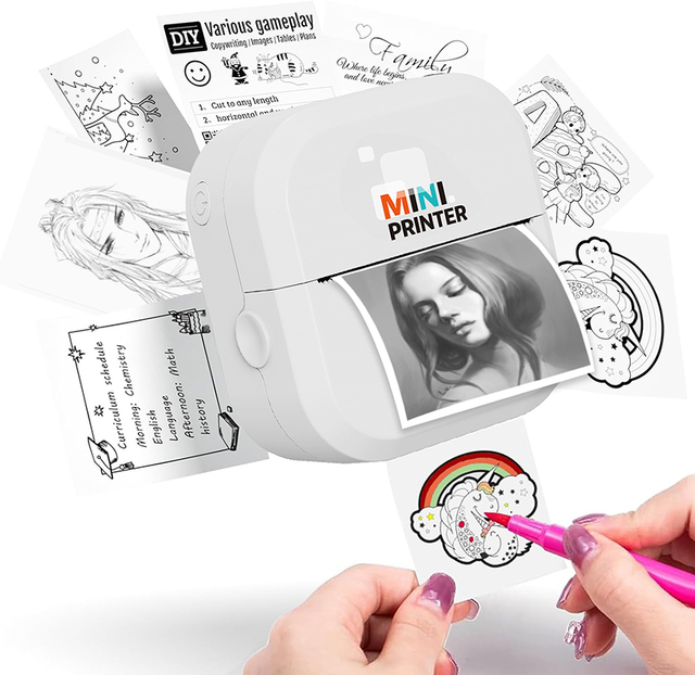 Mini Portable Pocket Wireless for Smart Inkless Thermal Paper Printer Label Photo Printing 57mm in Stock 1-Year Warranty