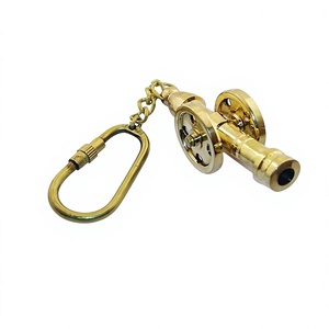 Porte-clés Mini Canon en Laiton Doré Vintage pour Sac, Vélo, Clés, Décoration d'Intérieur, Cadeau - Product Image 1