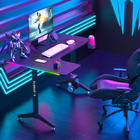 Beisijie E-sports Table de jeu blanche en forme de L Racing Gauche Gaming Desk Porte-gobelet Crochet pour casque Table de jeu avec lumière RVB