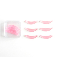 Protectores de Silicona Reutilizables para Lifting de Pestañas, Diseño de Punta en Forma de Corazón, Varillas para Permanente de Pestañas, Almohadillas de Silicona Suave para Lifting de Pestañas