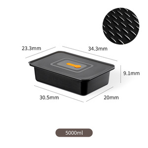 ถาดสแตนเลสทรงสี่เหลี่ยม 5000 มล. ฝาปิด PP ปิดผนึก ก้นทรง<span class=keywords><strong>เวฟ</strong></span> ไม่ติดกระทะ สำหรับแช่แข็ง ภาชนะใส่อาหารทะเลดอง <span class=keywords><strong>กล่อง</strong></span><span class=keywords><strong>ข้าว</strong></span>กลางวัน - Product Image 6