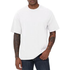 Camiseta de algodón para hombre FOXA, manga corta, cuello redondo, camiseta básica, tela de jersey esencial para hombre - Product Image 1