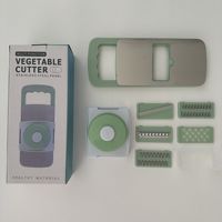 14-in-1 multifunctionele handmatige groentesnijder met knop, fruit- en groentegereedschap, snijder, schaaf, mandoline groentesnijder