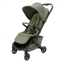 Poussette pliable compacte et légère à 4 roues, cadre en alliage d'aluminium, tissu, capacité de charge de 22 kg, idéale pour les voyages, homologuée EN, BS6020
