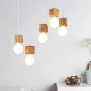 Dekorative nordische Stil moderne minimalist ische Kronleuchter Pendel leuchten Holz Hotel Schlafzimmer Esszimmer Kronleuchter Lampe Leuchte - Product Image 6