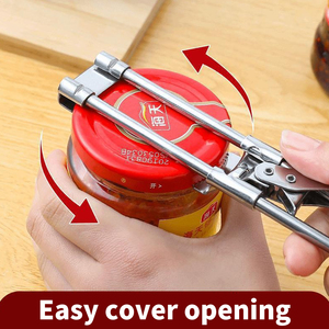 Nhà Bếp Thép Không Gỉ Củ<span class=keywords><strong>a</strong></span> Nhãn Hiệu Đ<span class=keywords><strong>a</strong></span> Chức Năng Jar Mở Mới Có Thể Điều Chỉnh Jar Và Mở Chai Thiết Lập Cho Tay Yếu - Product Image 2