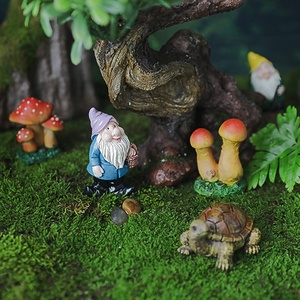 Figura de gnomos de resina decorativa de jardín personalizado, estatua de gnomos de Polyresin decorativa de Hada de jardín hecha a mano # - Product Image 3