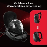 Mochila Moto LED LOY GTX-6 Caballero de Fuego, Pantalla Ojos Digitales Programable APP, Estampado Moto Impermeable para Hombre
