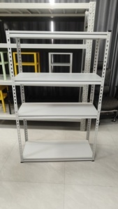 Étagères de <span class=keywords><strong>garage</strong></span> sans boulons à 5 niveaux, étagères de rangement domestiques, étagère en fer avec panneaux MDF, unité de rangement en acier pour entrepôt, étagères de présentation - Product Image 2