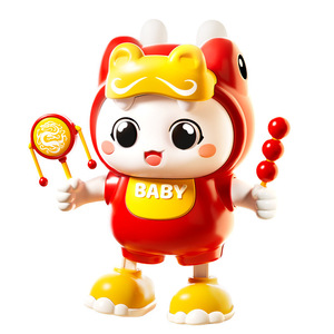 Jouets <span class=keywords><strong>pour</strong></span> <span class=keywords><strong>bébés</strong></span> unisexes de 0 à 1 an, petit dragon électrique, chantant, dansant et formant, avec 2 têtes relevées, en plastique - Product Image 1