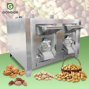 Máquina de línea de producción portátil de 25 kg para tostar cacahuates, semillas de soja, avena, nueces, cacao y sésamo con cáscara - Product Image 1