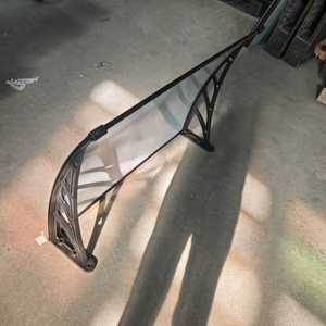 หลังคาโพลีคาร์บอเนต TIANKU รุ่นโมเดิร์นหรูหรา ป้องกันฝน แดด และรังสียูวี สำหรับระเบียง ประตูหน้าบ้าน โครงอะลูมิเนียม พร้อมม่านบังแดดแบบปรับได้ด้วยมือ - Product Image 3