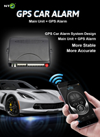Système d'alarme de voiture NTO NTG04 4G LTE GSM avec détection de vibrations, déclenchement de porte, verrouillage automatique, télécommande et fonction SOS, dispositif de suivi GPS pour véhicule