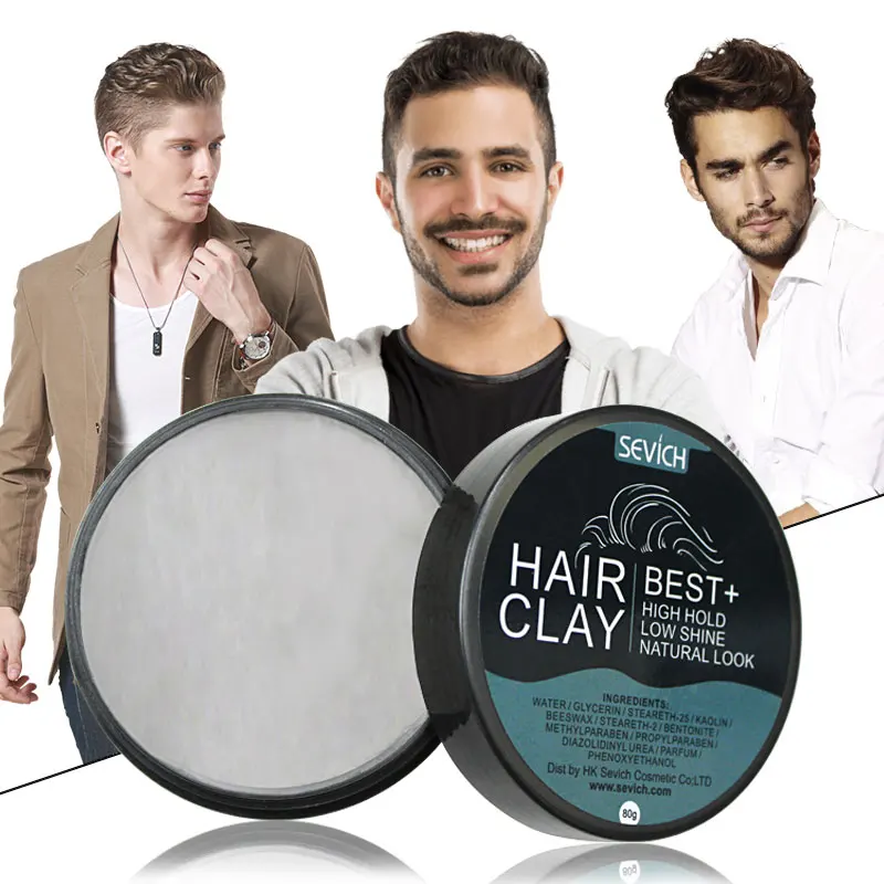 プロ仕様オーガニック蜜蝋マットヘアファイバークレイポマード（白い
