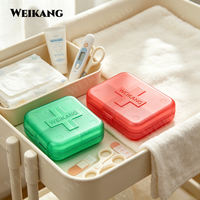 Boîte à pilules portable avec logo croix, 4 ou 6 compartiments, étui de rangement de médicaments de voyage, étui à pilules de poche, conteneur de vitamines avec logo personnalisé