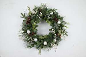 Guirnalda Artificial de PVC Verde Personalizada en Oferta, Decoración de Interiores, Guirnalda Navideña con Bolas - Product Image 3