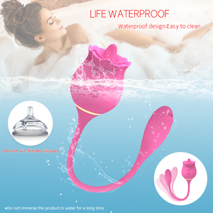 Dropshipping Jouet sexuel pour adultes <span class=keywords><strong>Rose</strong></span> Toy pour femmes Vente en gros de la <span class=keywords><strong>rose</strong></span> avec tige Stimulateur du clitoris Langue 2 en 1 Vibrateur <span class=keywords><strong>rose</strong></span> - Product Image 5
