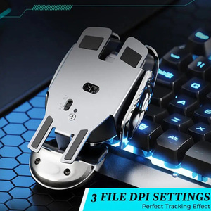 Cái Nhìn Độc Đáo Kim Loại Chuột Không Dây Với USB Receiver Sạc Im Lặng Bấm Chuột Chơi Game Không Dây Quang Học Cho Máy Tính Xách Tay PC Máy Tính - Product Image 6