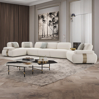 Canapé de style nouveau en tissu, ensemble de canapés de luxe, mobilier de salon moderne et luxueux blanc