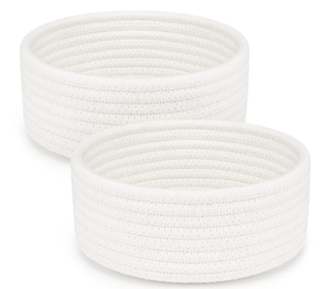 आधुनिक हाथ से बुने कपास कपड़े के थोक भंडारण की टोकरी और सौंदर्य प्रसाधनों के लिए डेस्कटॉप विविध भंडारण बॉक्स के रूप में - Product Image 1