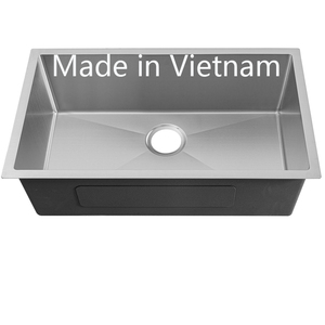 Chậu rửa chén bằng thép không gỉ thủ công, mạ nano màu đen gun metal, sản xuất tại Việt Nam, mã HM3018, có thể tùy chỉnh - Product Image 1