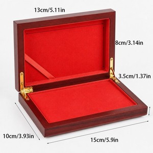 Boîte d'emballage en bois personnalisée EVERWIN de haute qualité, boîte de rangement pour médailles, boîte de présentation pour pièces de monnaie et badges, logo personnalisé au laser UV - Product Image 2