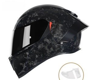 Casco de Fibra de Carbono DOT, Casco Integral para Motocicleta, Casco con Bluetooth y Alerón Trasero Grande - Product Image 5