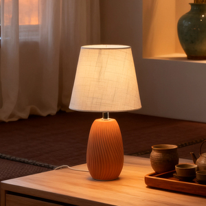 Настольная лампа с уникальным дизайном, ручной работы, современная, креативная, керамическая, с гибким кабелем, для чтения в кабинете, с керамическим абажуром и основанием - Product Image 3