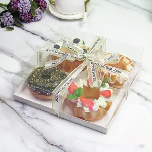 High Dessert Cupcake Box High Quality Acrylic Food Container Cake Box Cardboard Paper Cake Packaging Disposable Paperboard